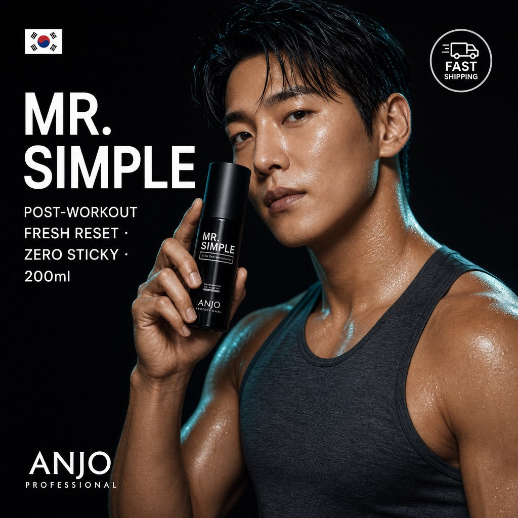 ANJO Mr. Simple post-workout fresh reset, zero sticky finish
