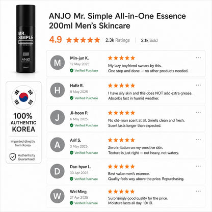 Customer reviews from Korea for ANJO Mr. Simple, rated 4.9